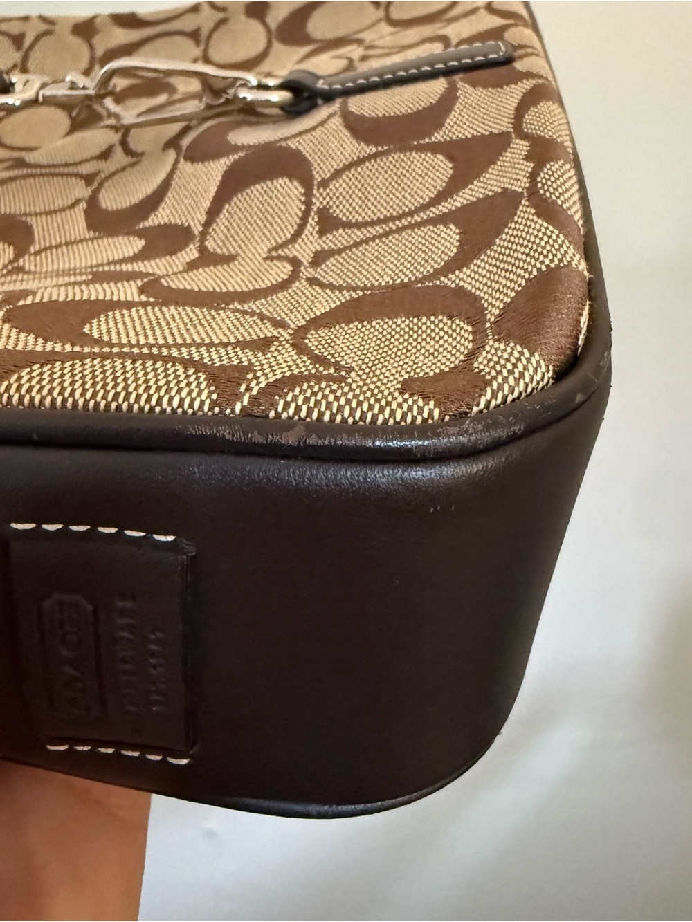 Coach Hamilton Brown Signature Monogram Shoulder Bag - Picture 9 of 9